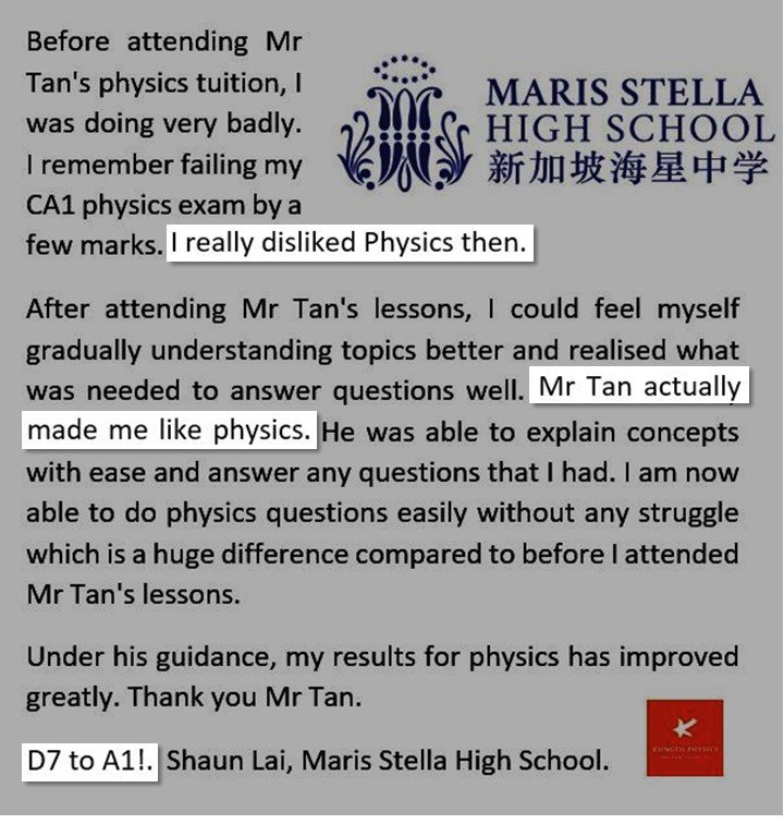 MarisStella Student from Dislike to Like Physics