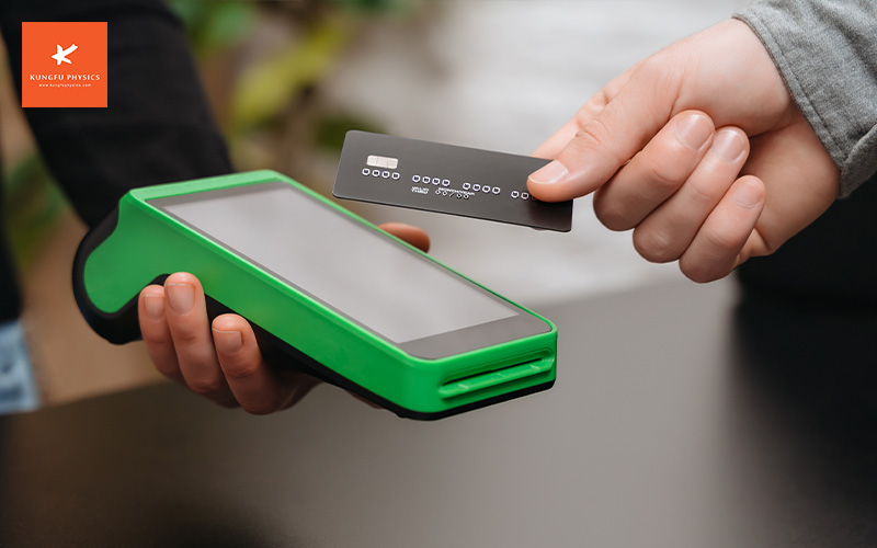 swiping credit card
